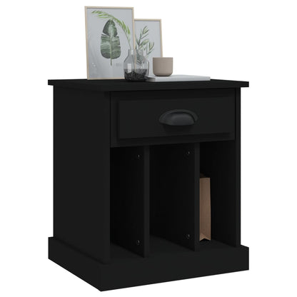 vidaXL Table de chevet Noir 43x36x50 cm