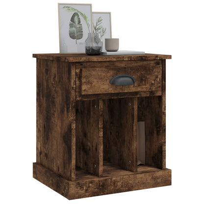 vidaXL Table de chevet chêne fumé 43x36x50 cm