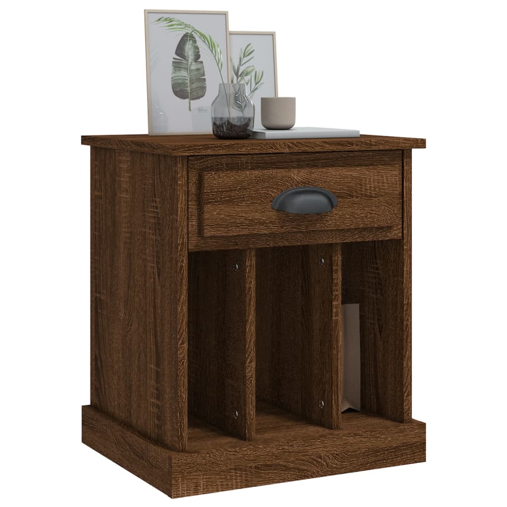 vidaXL Tables de chevet 2 pcs Aspect chêne marron 43x36x50 cm
