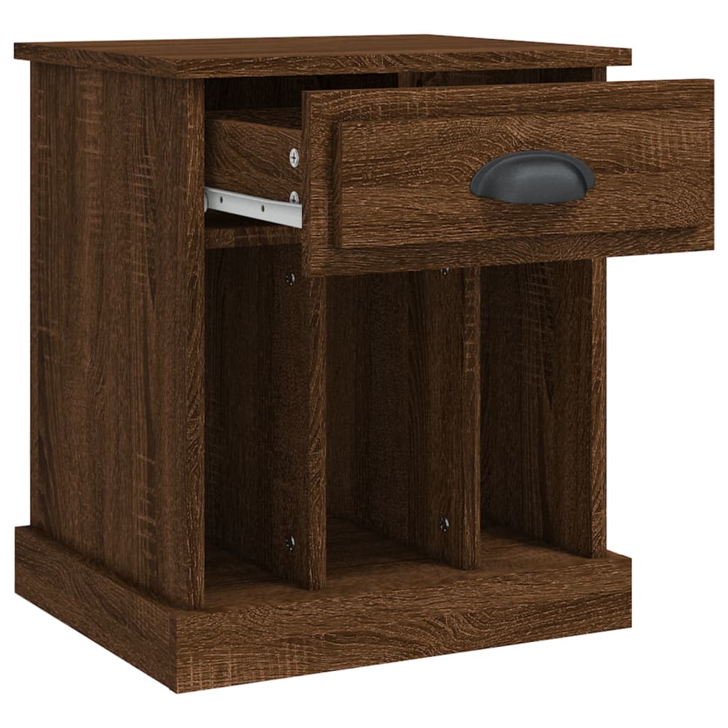 vidaXL Tables de chevet 2 pcs Aspect chêne marron 43x36x50 cm