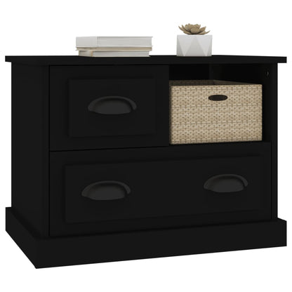 vidaXL Nachttisch Schwarz 60x39x45 cm