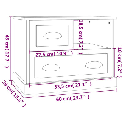 vidaXL Nachttisch Betongrau 60x39x45 cm