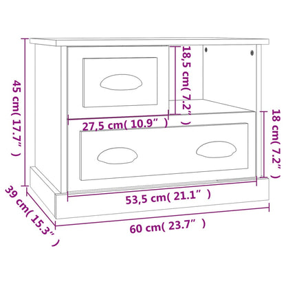 vidaXL Nachttisch Braun Eichen-Optik 60x39x45 cm
