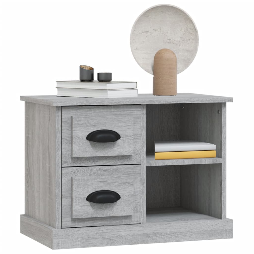 vidaXL Table de chevet Gris Sonoma 60x35,5x45 cm