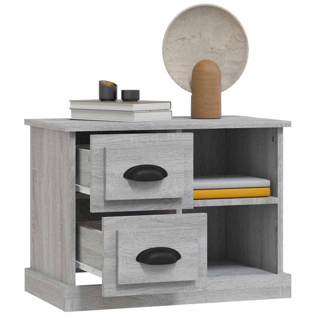 vidaXL Table de chevet Gris Sonoma 60x35,5x45 cm