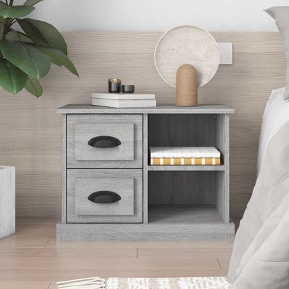 vidaXL Table de chevet Gris Sonoma 60x35,5x45 cm
