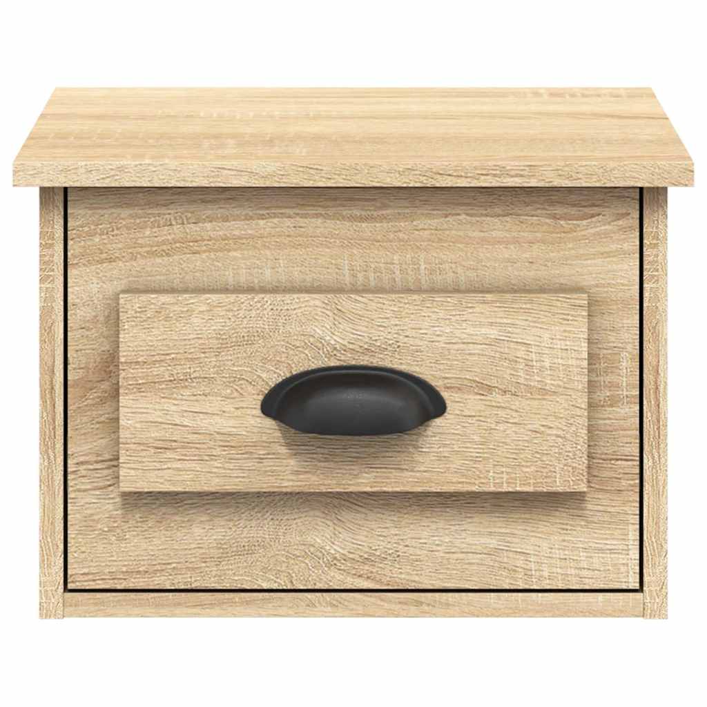 vidaXL Wand-Nachttische 2 Stk. Sonoma-Eiche 41,5x36x28 cm