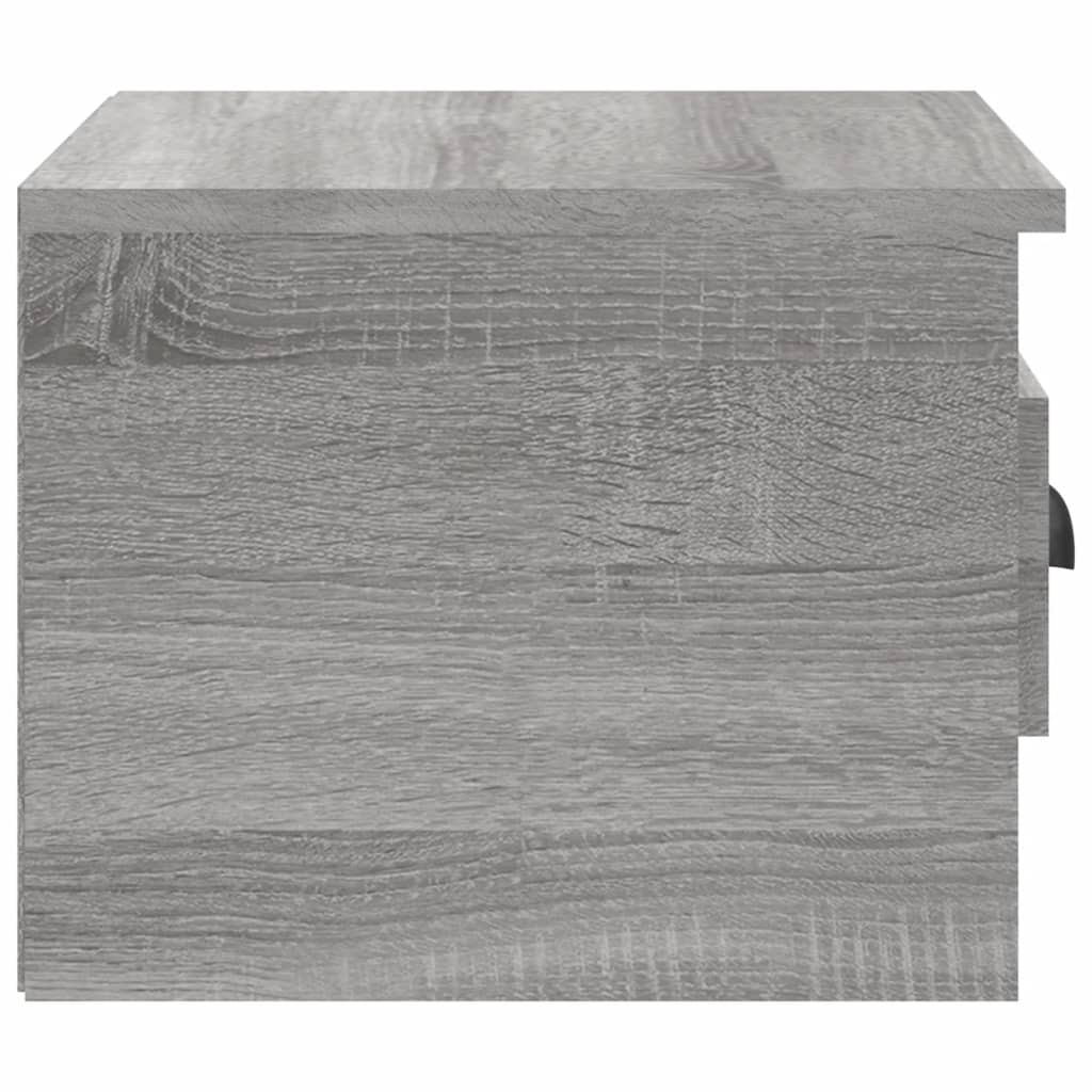 vidaXL Wand-Nachttisch Grau Sonoma 41,5x36x28 cm
