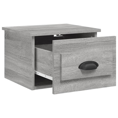 vidaXL Wand-Nachttische 2 Stk. Grau Sonoma 41,5x36x28 cm