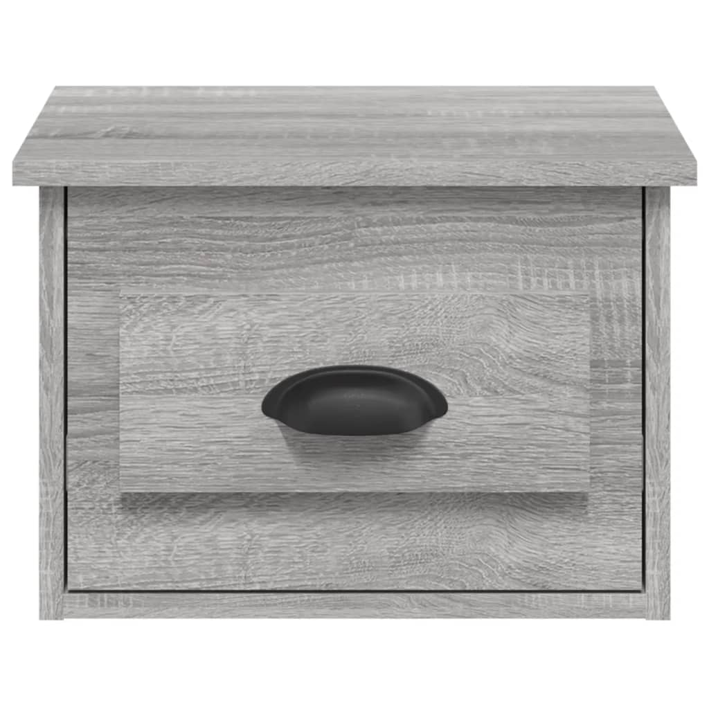 vidaXL Wand-Nachttische 2 Stk. Grau Sonoma 41,5x36x28 cm