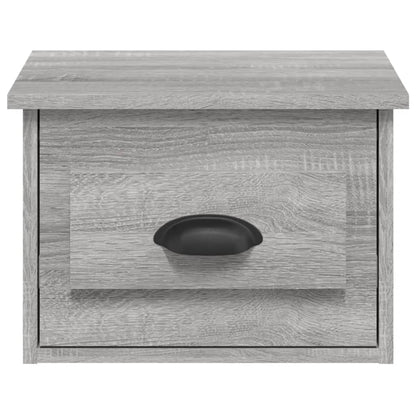 vidaXL Wand-Nachttische 2 Stk. Grau Sonoma 41,5x36x28 cm