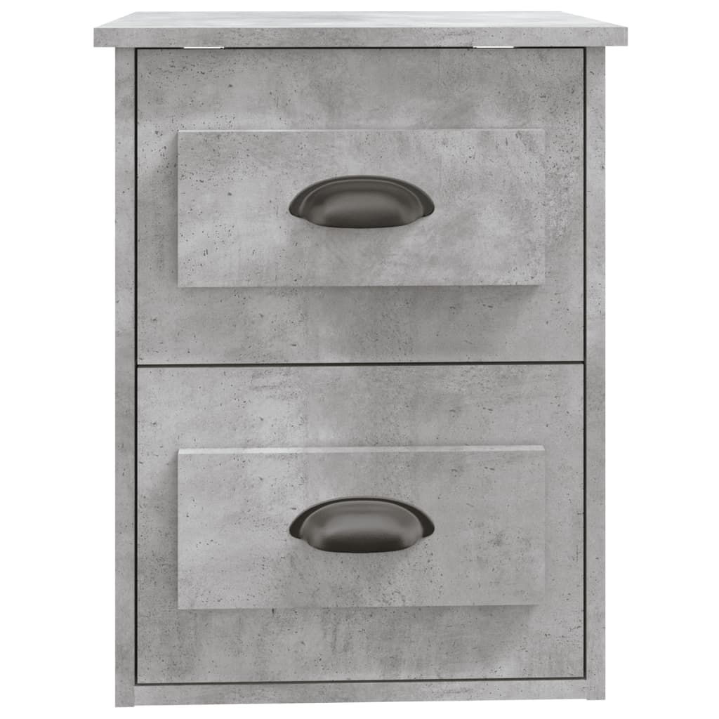vidaXL Wand-Nachttisch Betongrau 41,5x36x53 cm