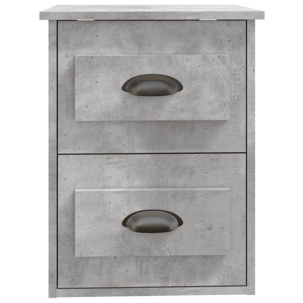 vidaXL Wand-Nachttische 2 Stk. Betongrau 41,5x36x53 cm