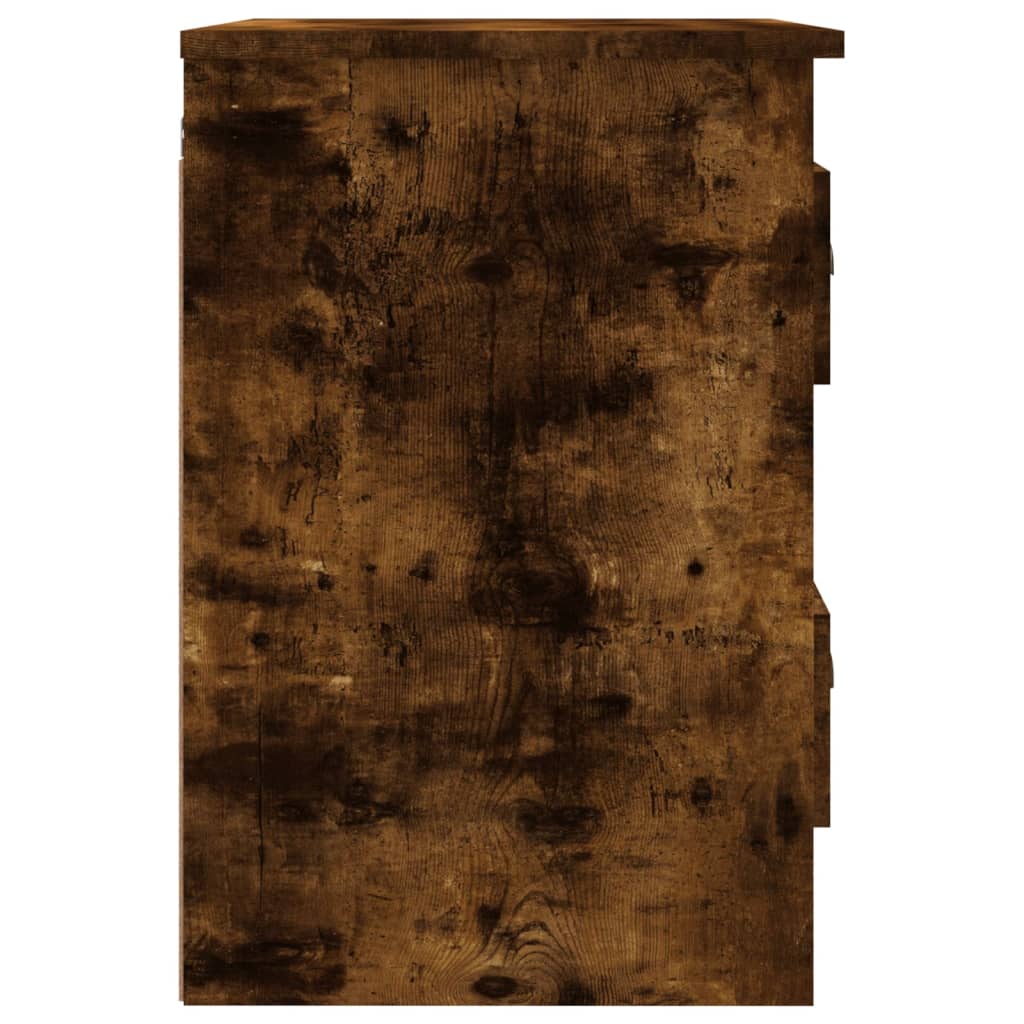 vidaXL Wand-Nachttisch Räuchereiche 41,5x36x53 cm