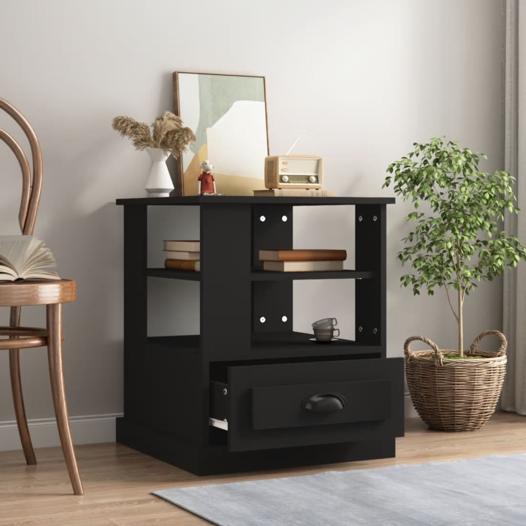vidaXL Beistelltisch Schwarz 50x50x60 cm Holzwerkstoff