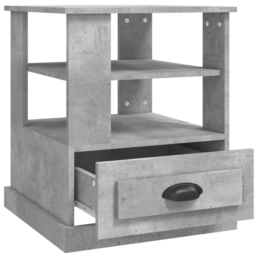 vidaXL Beistelltisch Betongrau 50x50x60 cm Holzwerkstoff