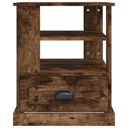 vidaXL Table d'appoint Chêne fumé 50x50x60 cm Bois d'ingénierie