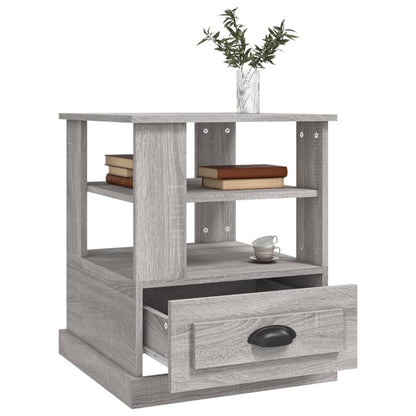 vidaXL Table d'appoint gris Sonoma 50x50x60 cm bois d'ingénierie