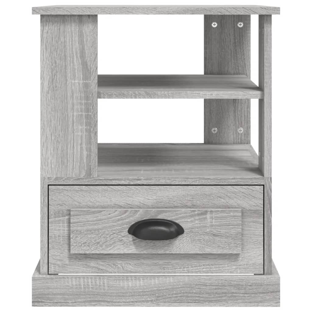 vidaXL Table d'appoint gris Sonoma 50x50x60 cm bois d'ingénierie