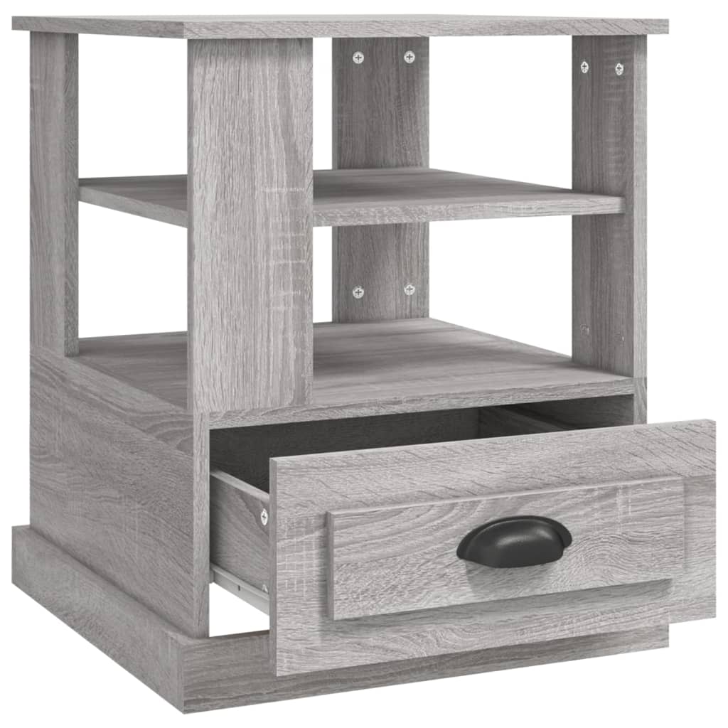 vidaXL Table d'appoint gris Sonoma 50x50x60 cm bois d'ingénierie