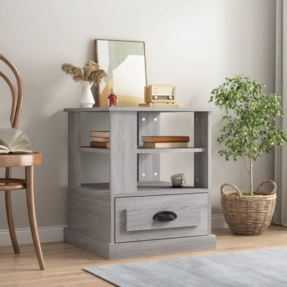 vidaXL Table d'appoint gris Sonoma 50x50x60 cm bois d'ingénierie
