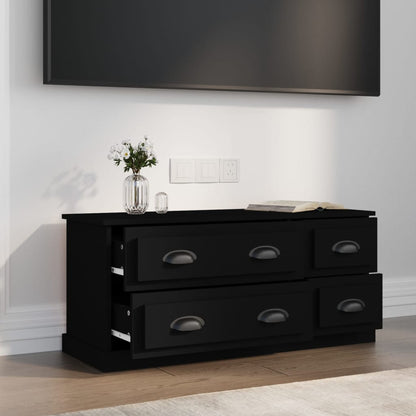 vidaXL TV-Schrank Schwarz 100x35,5x45 cm Holzwerkstoff