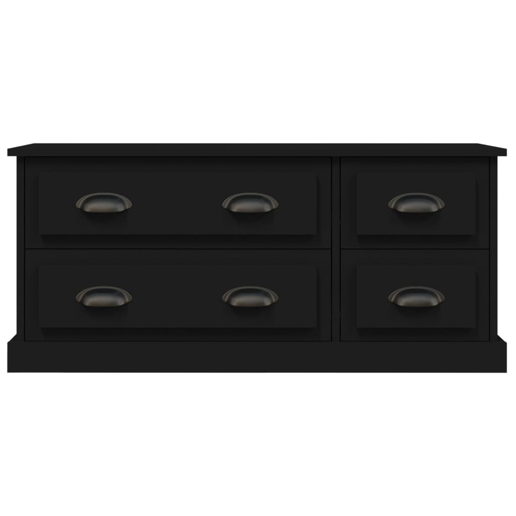 vidaXL TV-Schrank Schwarz 100x35,5x45 cm Holzwerkstoff