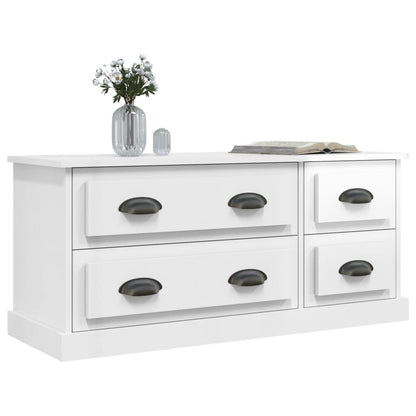 vidaXL TV-Schrank Hochglanz-Weiß 100x35,5x45 cm Holzwerkstoff