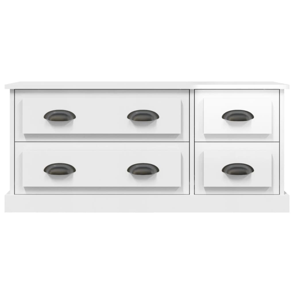 vidaXL TV-Schrank Hochglanz-Weiß 100x35,5x45 cm Holzwerkstoff