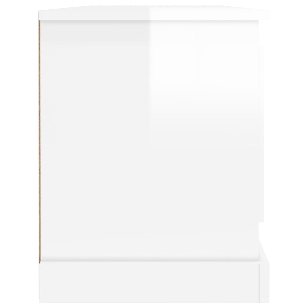 vidaXL TV-Schrank Hochglanz-Weiß 100x35,5x45 cm Holzwerkstoff