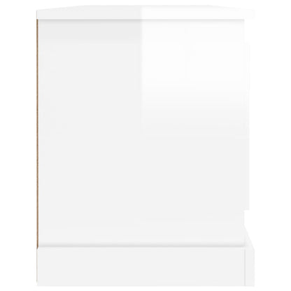 vidaXL TV-Schrank Hochglanz-Weiß 100x35,5x45 cm Holzwerkstoff