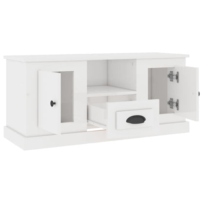vidaXL TV-Schrank Hochglanz-Weiß 100x35,5x45 cm Holzwerkstoff