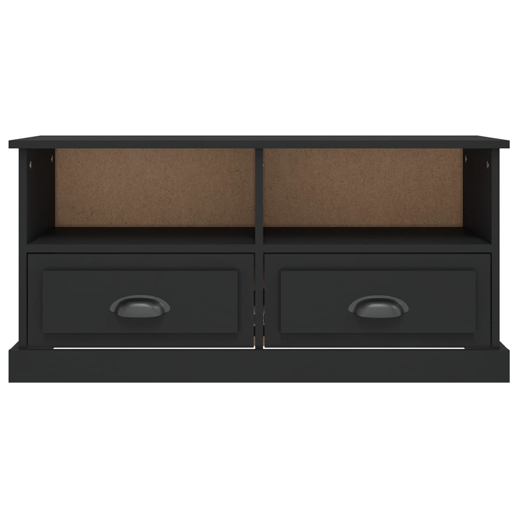 vidaXL Meuble TV Noir 93x35,5x45 cm Bois d'ingénierie