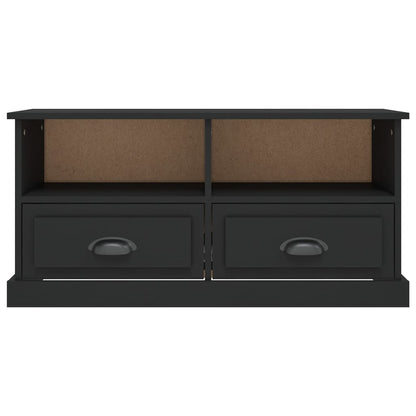 vidaXL Meuble TV Noir 93x35,5x45 cm Bois d'ingénierie