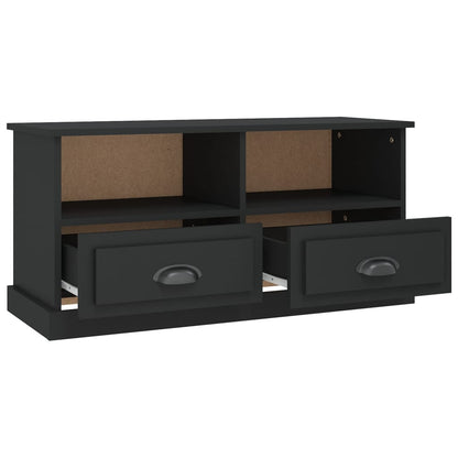 vidaXL Meuble TV Noir 93x35,5x45 cm Bois d'ingénierie