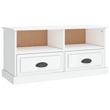 vidaXL TV-Schrank Hochglanz-Weiß 93x35,5x45 cm Holzwerkstoff