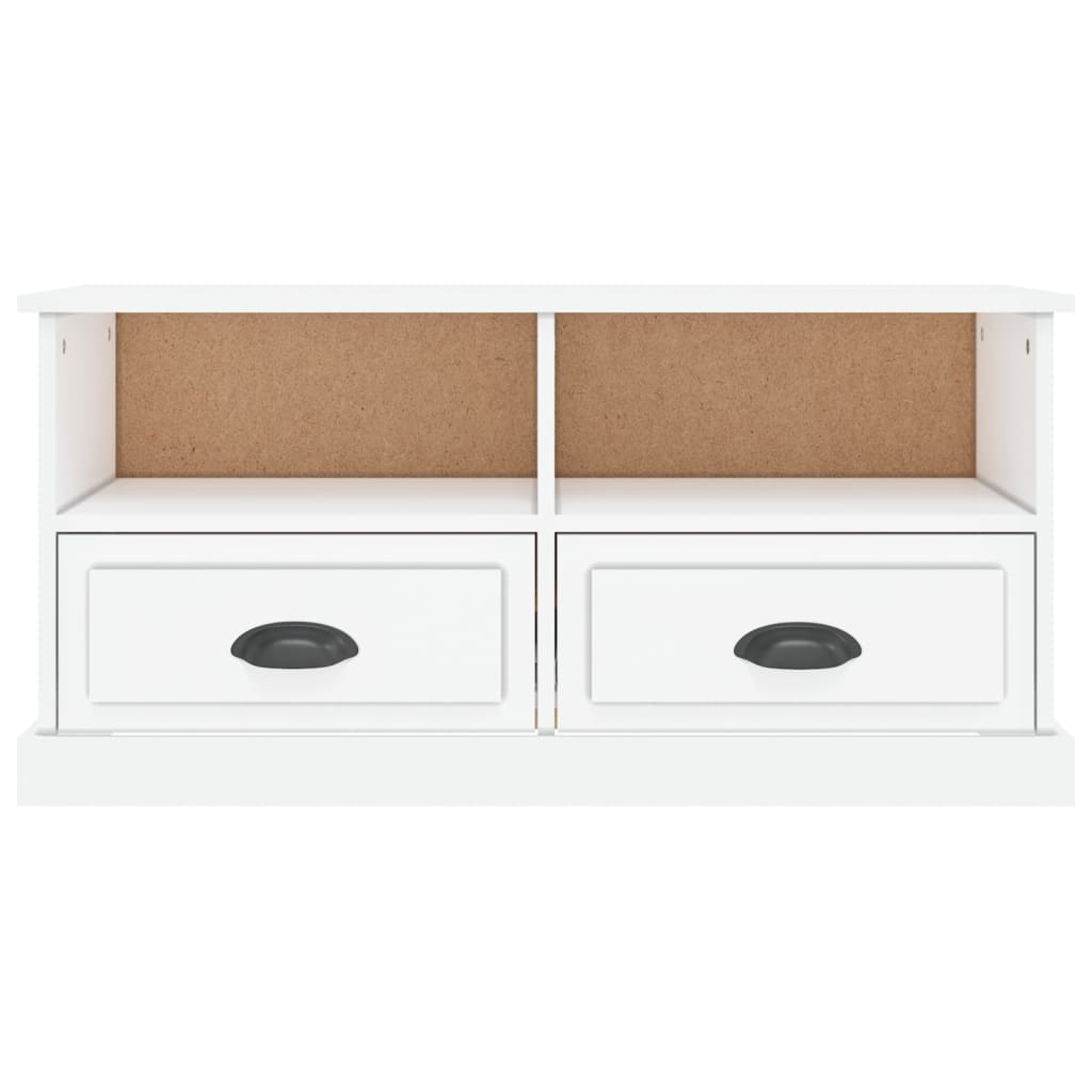 vidaXL TV-Schrank Hochglanz-Weiß 93x35,5x45 cm Holzwerkstoff