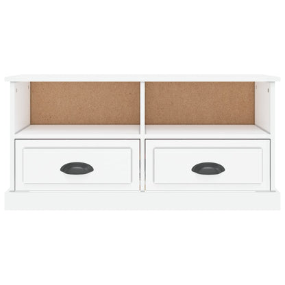 vidaXL TV-Schrank Hochglanz-Weiß 93x35,5x45 cm Holzwerkstoff