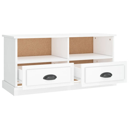 vidaXL TV-Schrank Hochglanz-Weiß 93x35,5x45 cm Holzwerkstoff