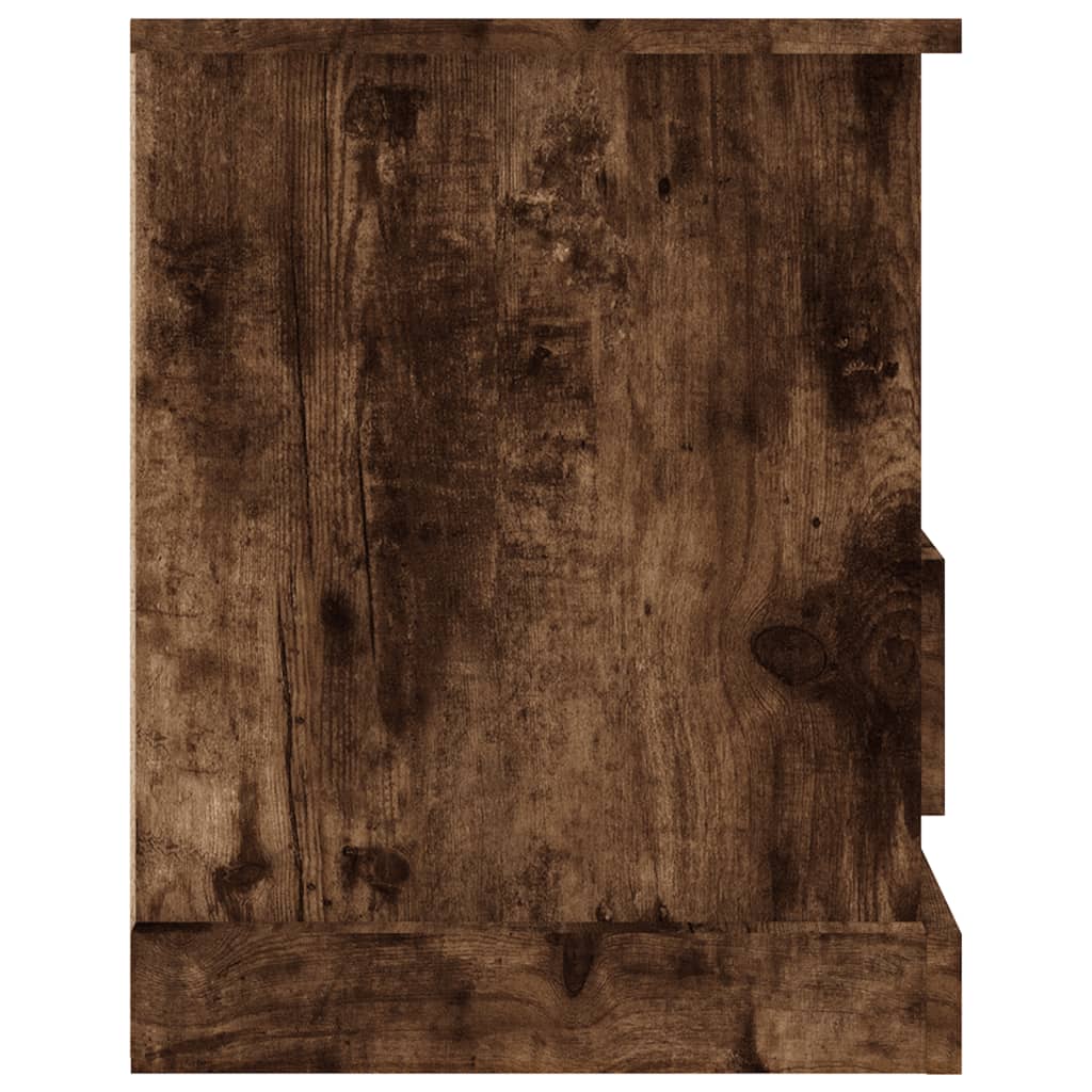 vidaXL Meuble TV chêne fumé 93x35,5x45 cm bois d'ingénierie