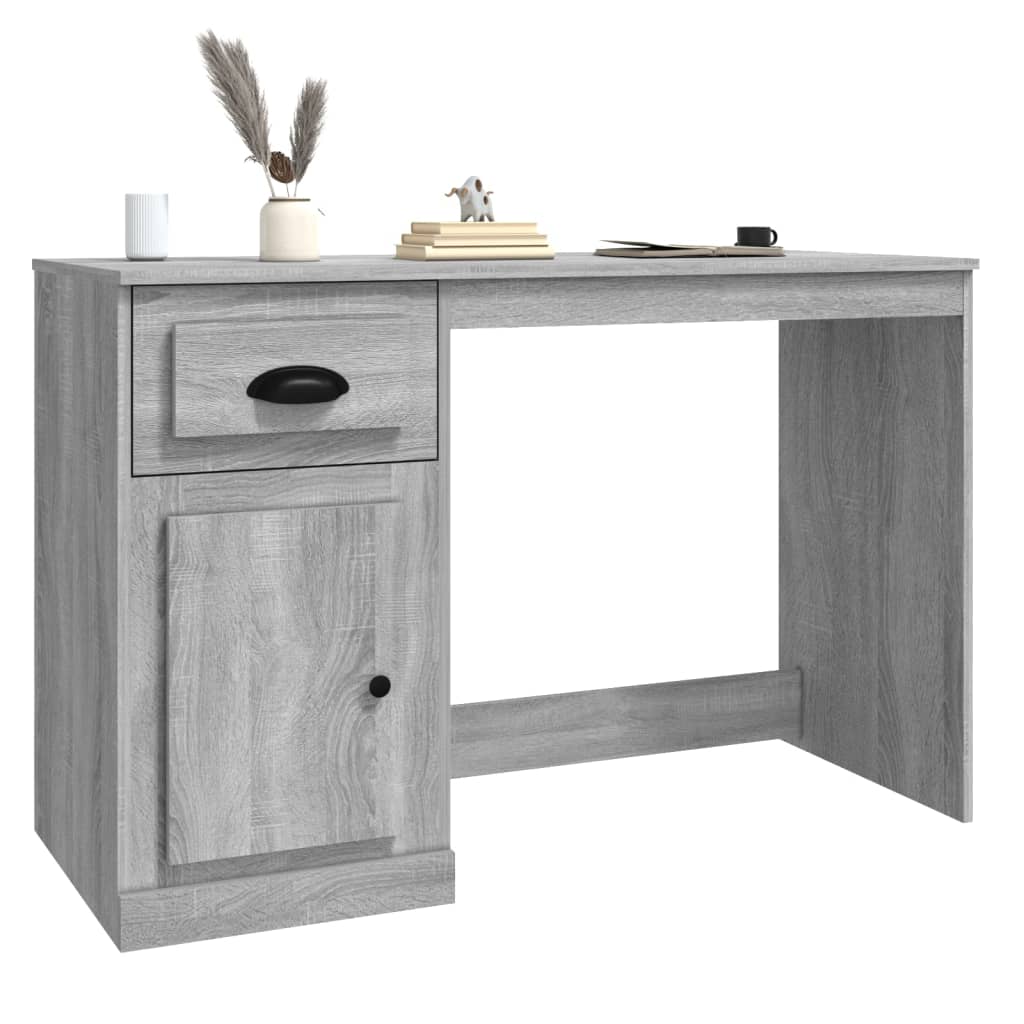 vidaXL Bureau avec tiroir Gris Sonoma 115x50x75cm