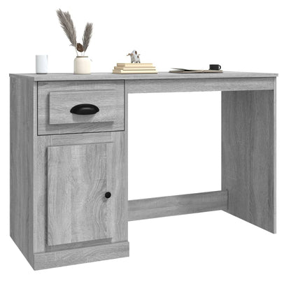 vidaXL Bureau avec tiroir Gris Sonoma 115x50x75cm