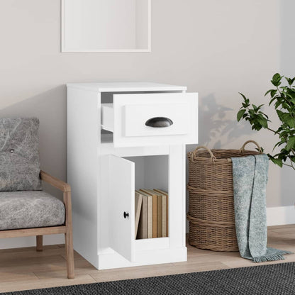 vidaXL Armoire d'appoint avec tiroir Blanc 40x50x75 cm Bois d'ingénierie