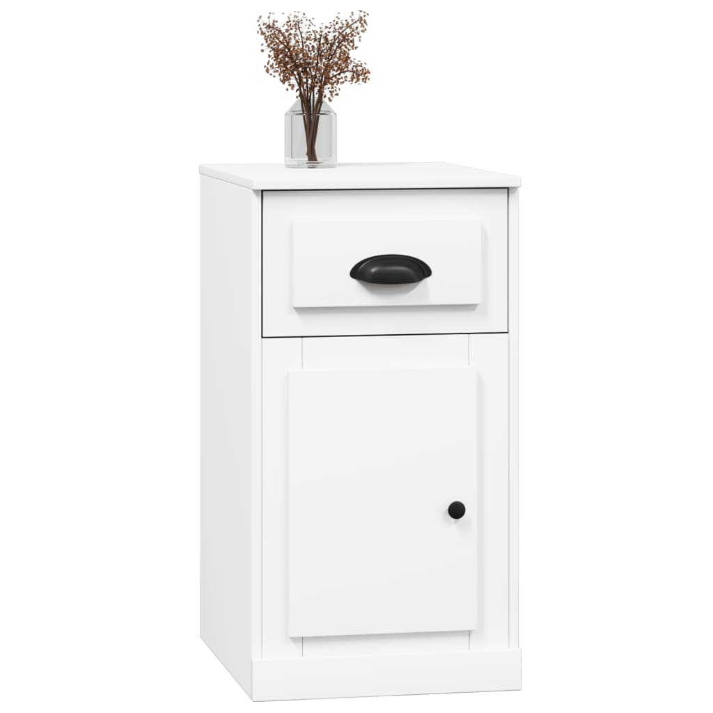 vidaXL Armoire d'appoint avec tiroir Blanc 40x50x75 cm Bois d'ingénierie