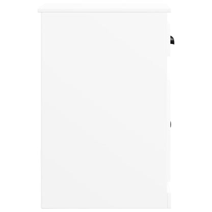 vidaXL Armoire d'appoint avec tiroir Blanc 40x50x75 cm Bois d'ingénierie