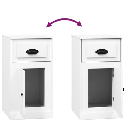 vidaXL Armoire d'appoint avec tiroir Blanc 40x50x75 cm Bois d'ingénierie