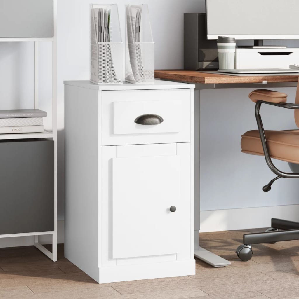 vidaXL Armoire d'appoint avec tiroir Blanc 40x50x75 cm Bois d'ingénierie