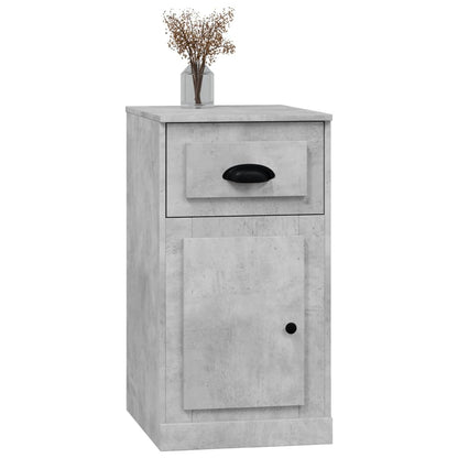 vidaXL Meuble d'appoint avec tiroir Gris béton 40x50x75 cm
