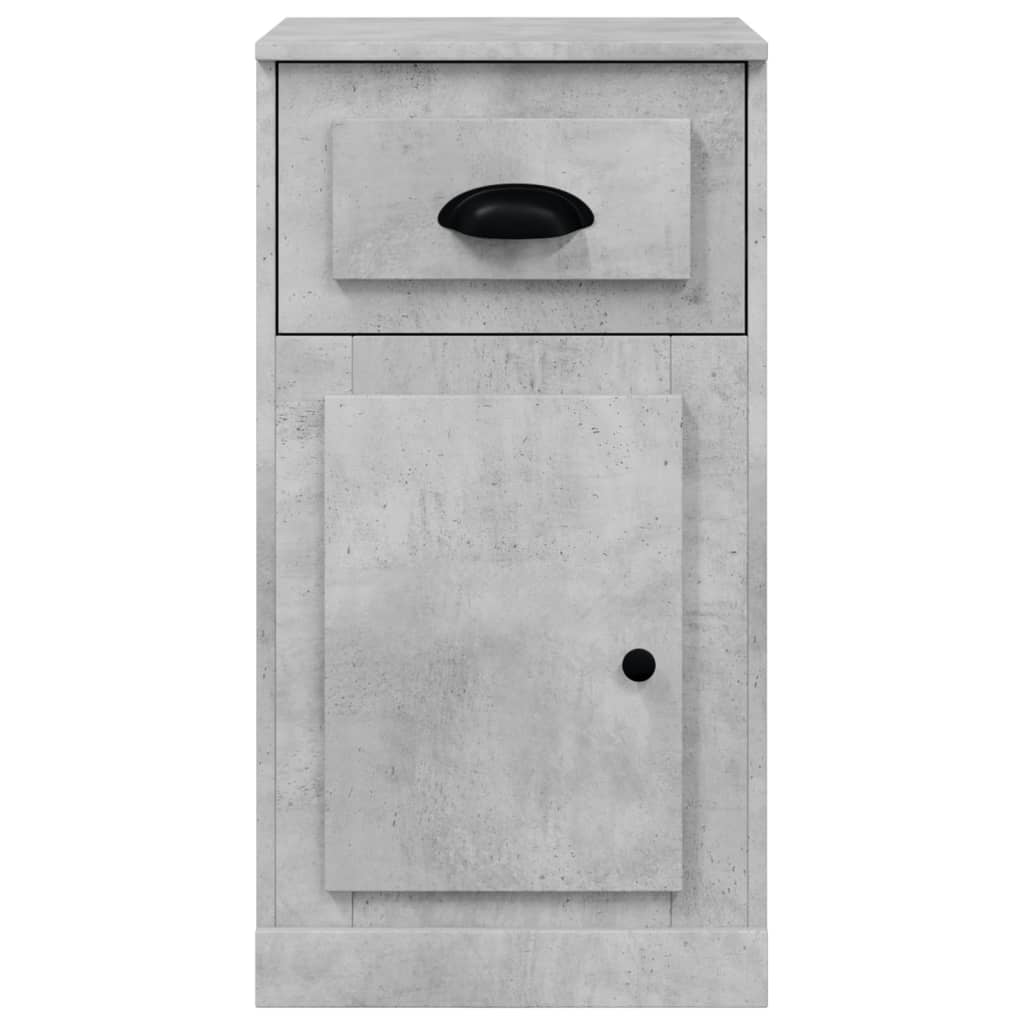 vidaXL Meuble d'appoint avec tiroir Gris béton 40x50x75 cm