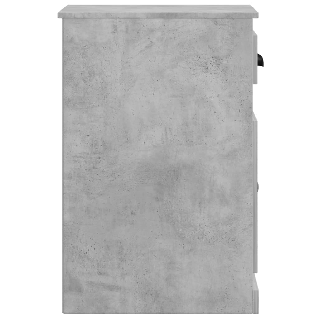 vidaXL Meuble d'appoint avec tiroir Gris béton 40x50x75 cm